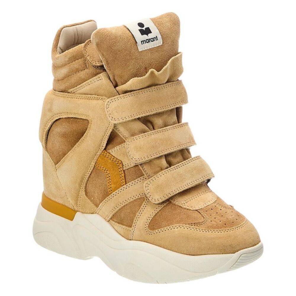 Isabel Marant Balskee Suede High-Top Sneaker, Beige